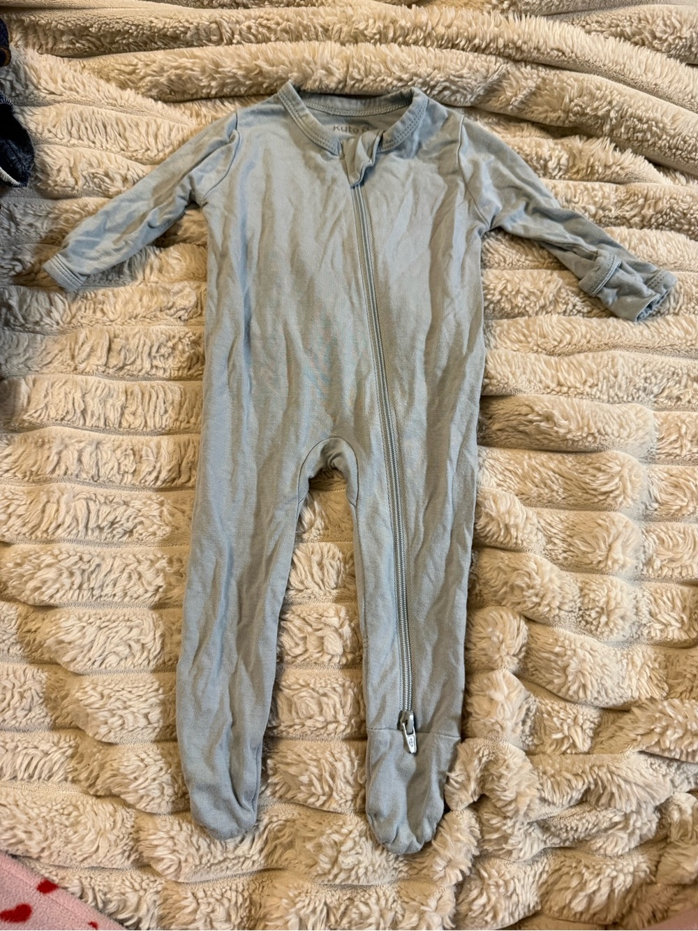Kyte BABY Light Blue Footed Zipper One-Piece